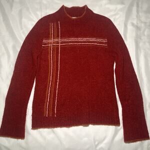 Vintage Patagonia Sweater Womens Size M Red Striped Wool Blend Water Girl Soft